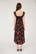 Load image into Gallery viewer, Floral Front Tie with Cut-out Midi Dress