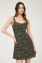 Load image into Gallery viewer, Floral Sleeveless Half Button-down Mini Dress