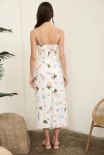 Load image into Gallery viewer, Summer Print Front Tie Spaghetti Midi Dress