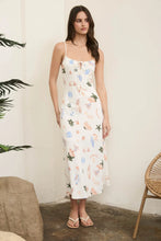 Load image into Gallery viewer, Summer Print Front Tie Spaghetti Midi Dress