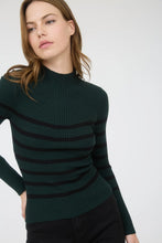Load image into Gallery viewer, Mock Neck Stripe Long Sleeve Sweater Knit Pullover