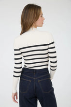Load image into Gallery viewer, Mock Neck Stripe Long Sleeve Sweater Knit Pullover