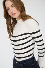 Load image into Gallery viewer, Mock Neck Stripe Long Sleeve Sweater Knit Pullover