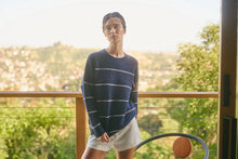 Load image into Gallery viewer, Stripe Crew Neck Oversized Pullover Sweater