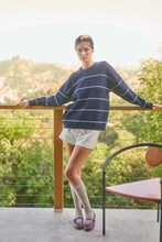 Load image into Gallery viewer, Stripe Crew Neck Oversized Pullover Sweater