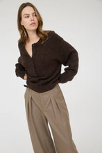 Load image into Gallery viewer, Raglan Long Sleeve Henley Knit Sweater