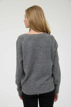 Load image into Gallery viewer, V-neck Long Sleeve Knit Pullover Sweater