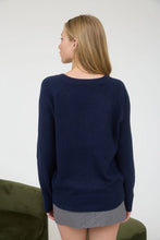 Load image into Gallery viewer, V-neck Long Sleeve Knit Pullover Sweater