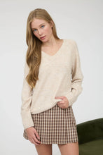 Load image into Gallery viewer, V-neck Long Sleeve Knit Pullover Sweater