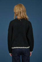 Load image into Gallery viewer, Cable Knit Pattern Contrast Stitch Detail Sweater