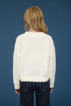 Load image into Gallery viewer, Cable Knit Pattern Contrast Stitch Detail Sweater