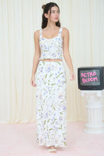 Load image into Gallery viewer, Floral Lace Trim Button-down Corset Linen Top