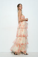 Load image into Gallery viewer, Floral Tiered Strapless Maxi Dress