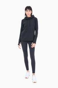 Boxy Active Essential Hoodie Pullover with Thumb Holes