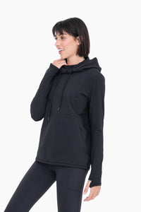 Boxy Active Essential Hoodie Pullover with Thumb Holes