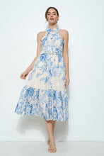 Load image into Gallery viewer, Floral Eyelet Halter Midi Dress