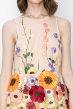 Load image into Gallery viewer, Sleeveless Floral Embroidered Midi Dress
