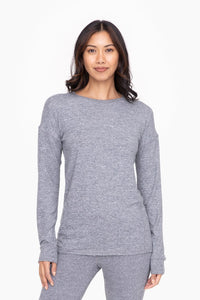 Brushed Crew Neck Long Sleeve Top