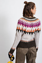 Load image into Gallery viewer, Argyle Patterned Sweater Cardigan