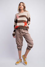 Load image into Gallery viewer, Long Sleeve Stripe and Star Patter Sweater