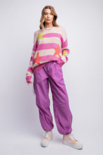 Load image into Gallery viewer, Long Sleeve Stripe and Star Patter Sweater