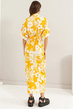 Load image into Gallery viewer, Floral Print Tie Front Pleated Shirt Dress