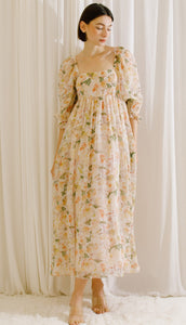 Realistic Flower Print Baby Doll Dress
