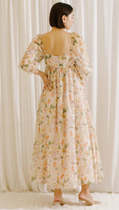 Realistic Flower Print Baby Doll Dress
