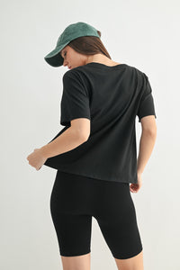 Pima Cotton Blend V-neck Tee