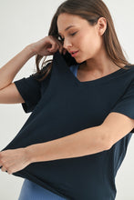 Load image into Gallery viewer, Pima Cotton Blend V-neck Tee