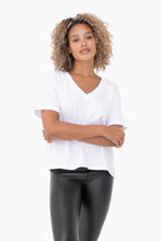 Load image into Gallery viewer, Pima Cotton Blend V-neck Tee