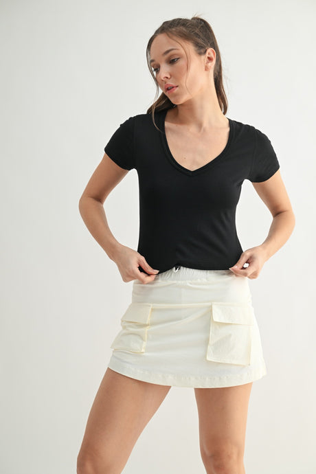 Organic Cotton V-neck Baby Tee