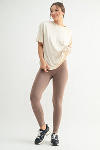 Brushed Hacci Oversized Boyfriend Tee