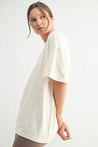 Brushed Hacci Oversized Boyfriend Tee
