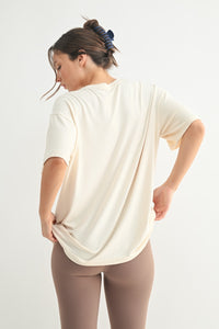 Brushed Hacci Oversized Boyfriend Tee