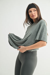 Brushed Hacci Oversized Boyfriend Tee