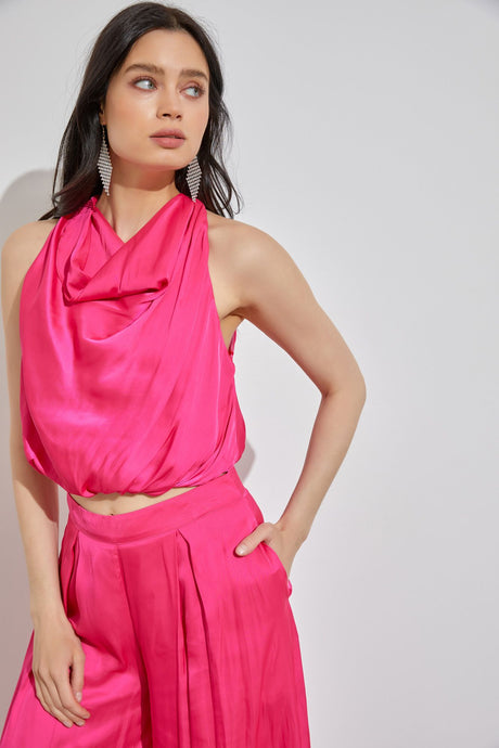 Sleeveless Cowl Neck Top