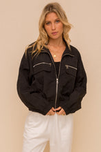 Load image into Gallery viewer, Zipper Detailed Front Crop Jacket