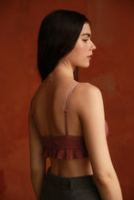 Load image into Gallery viewer, Stretch Rib Bralette with Floral Crochet Lace