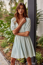 Load image into Gallery viewer, Smocked Waist Open Back Short Sleeve Mini Dress