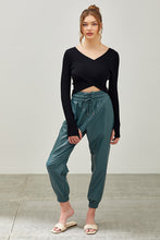 Load image into Gallery viewer, Smocked Waist PU Pants