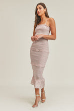 Load image into Gallery viewer, Floral Print All Smocking Detailed Midi Long Dress