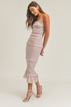 Load image into Gallery viewer, Floral Print All Smocking Detailed Midi Long Dress