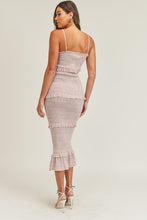 Load image into Gallery viewer, Floral Print All Smocking Detailed Midi Long Dress