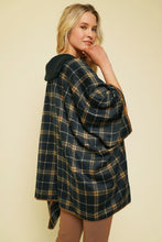 Load image into Gallery viewer, Plaid Zip-Up Poncho