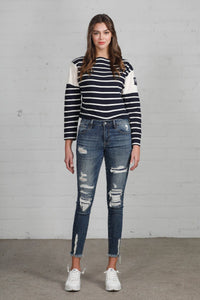 Mid Rise Ankle Skinny Jeans