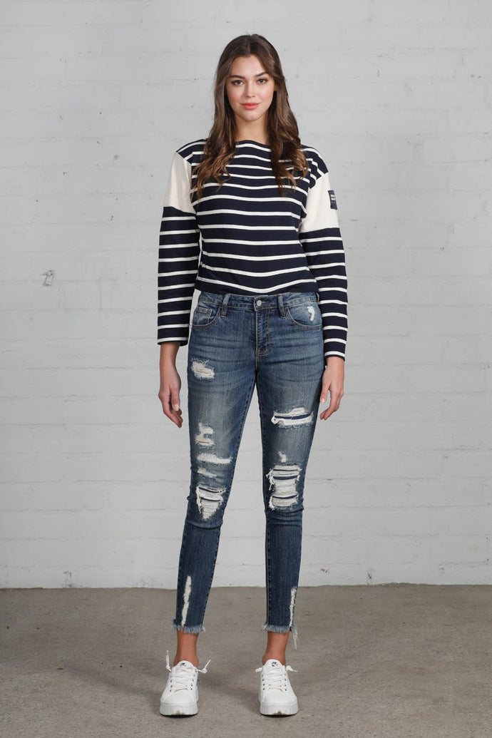Mid Rise Ankle Skinny Jeans