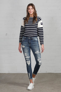 Mid Rise Ankle Skinny Jeans