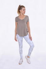 Load image into Gallery viewer, Long Line Deep V-neck Pocket Shirt-Cement