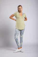 Load image into Gallery viewer, Long Line Deep V-neck Pocket Shirt-Dusty Mint